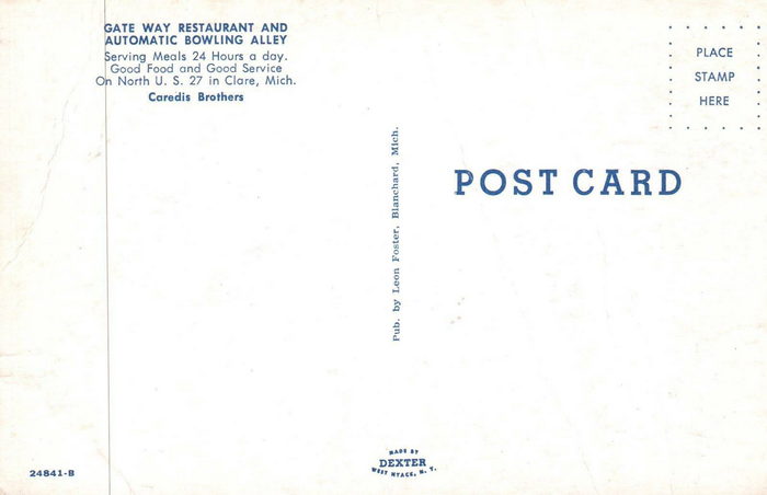 Gateway Lanes & Lounge - Old Postcard